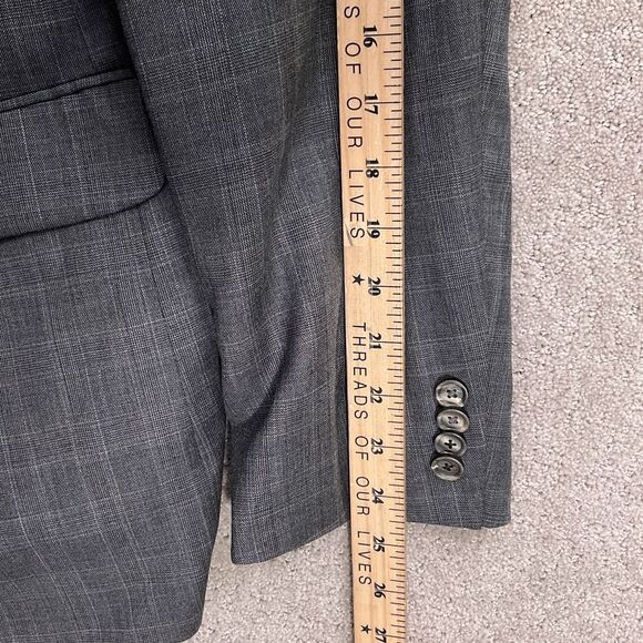 Indochino Made To Measure Suit Men‎ 46 43W 29L Gray Plaid Wool Cashmere 2pc - Picture 8 of 16